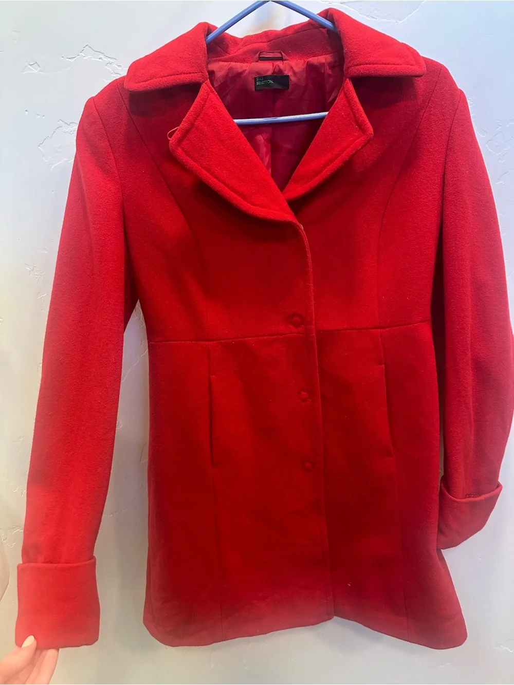 Stile Benetton- Size Small- Red Coat - Picture 2 of 4